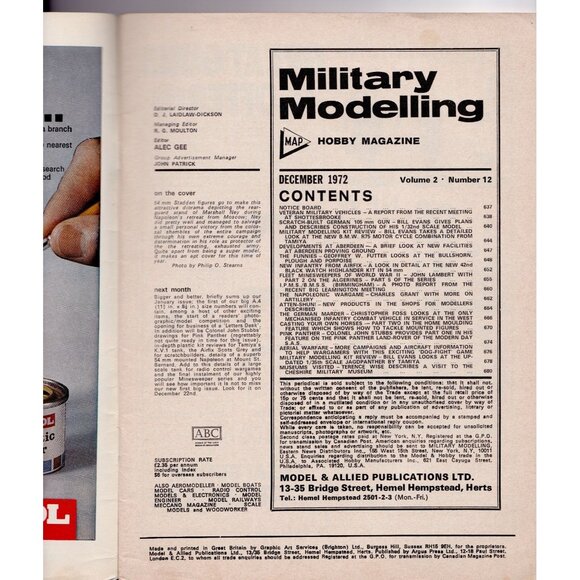 Military Modelling Magazine Dec 1972 Bumper Christmas Issue UK Import 68pgs - Picture 2 of 9